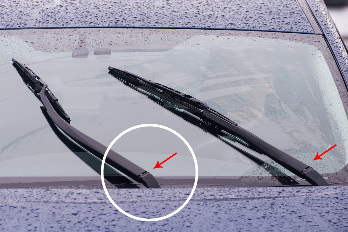 De ruitenwissers reinigen slecht