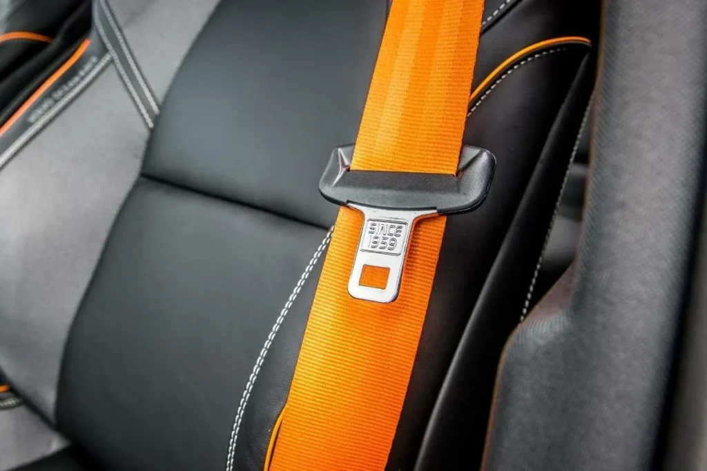 Veiligheidsgordel in de auto.