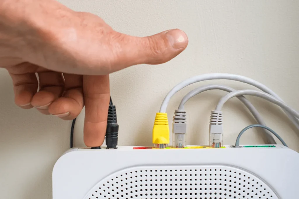 De router wordt opnieuw opgestart.